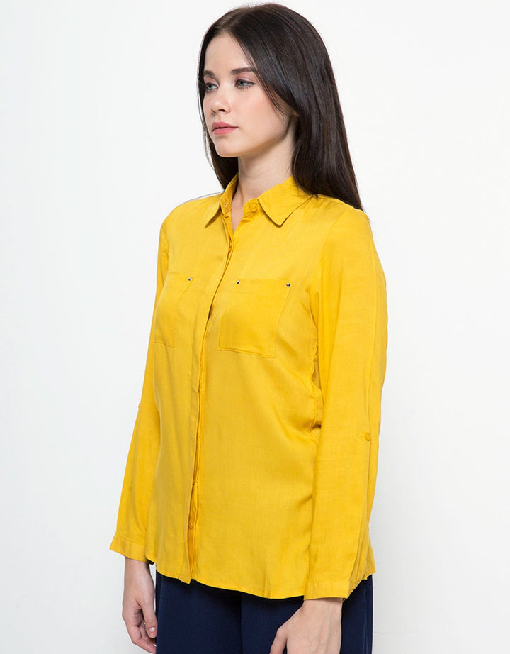 Details Long Sleeve Kemeja Rivet