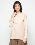 Edition Men Sand Long Sleeve Khalif Bib Detail Father Woven Tunic Koko Sand