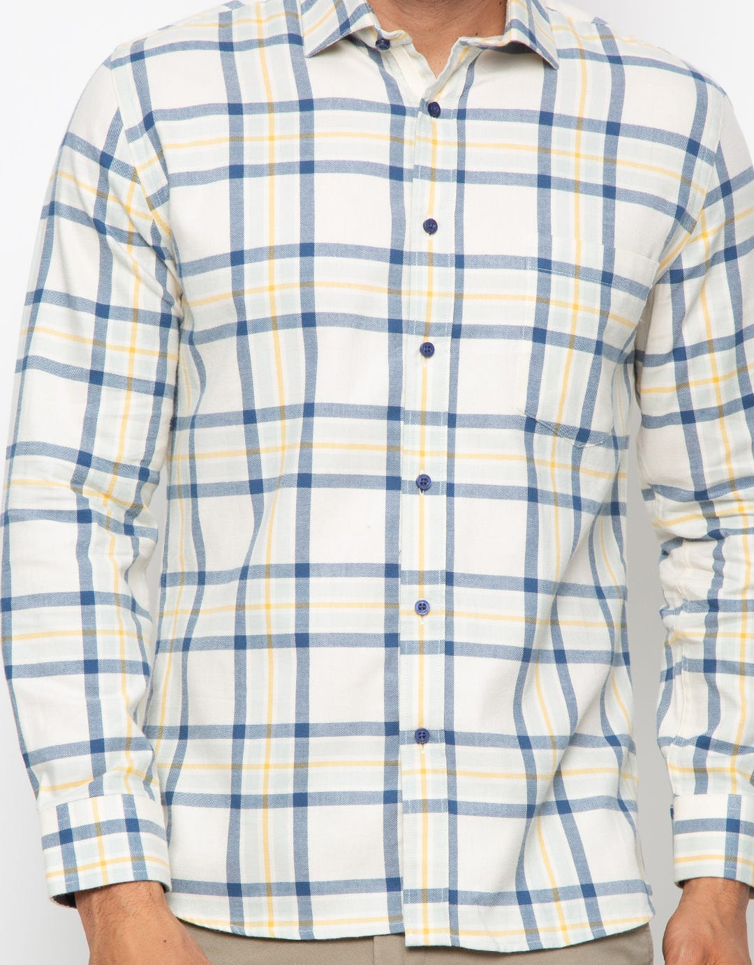 Edition Mens Kemeja Pria Plaid Flannel Long Sleeve