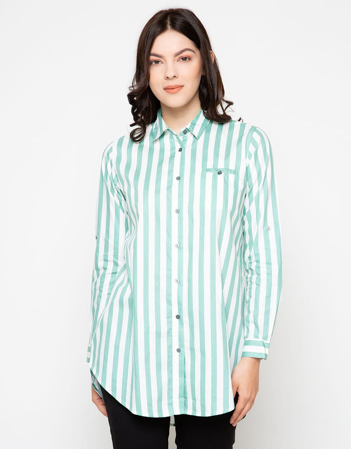 Flamoush Kemeja Kleeve Casual Midi
