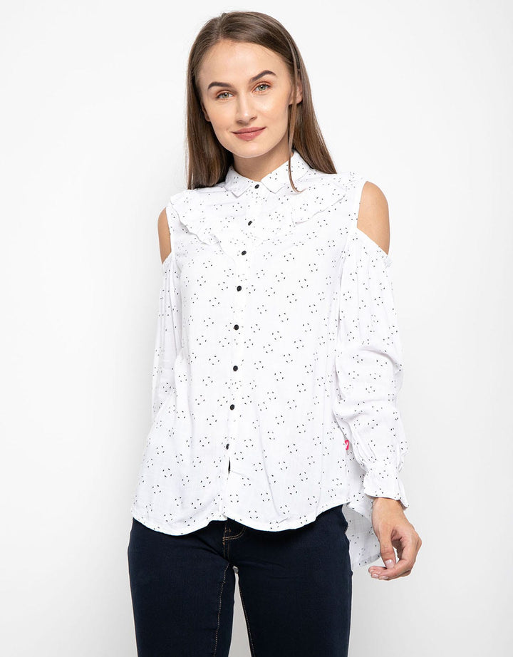 Cardinal Girl Kemeja Aksen Off Shoulder