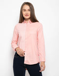 Cardinal Girl Kemeja Aksen Print Stripes