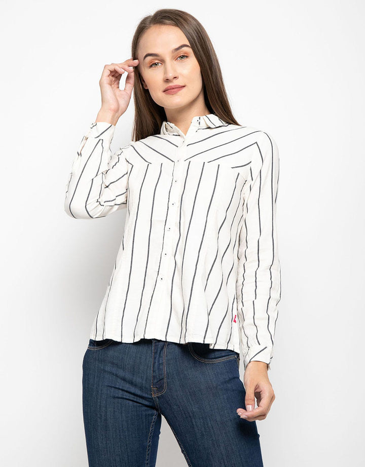 Cardinal Girl Kemeja Print Stripes