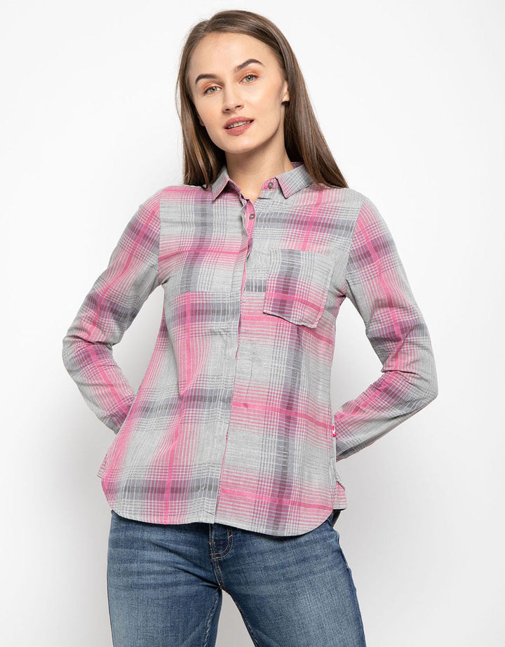 Cardinal Girl Checkers Print Shirt