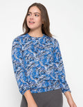 LGS Abstract Print Long Sleeve Blouse