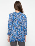 LGS Abstract Print Long Sleeve Blouse