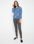 LGS Abstract Print Long Sleeve Blouse