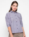 LGS Micro Stripes Print Three Quarter Sleeve Shirt