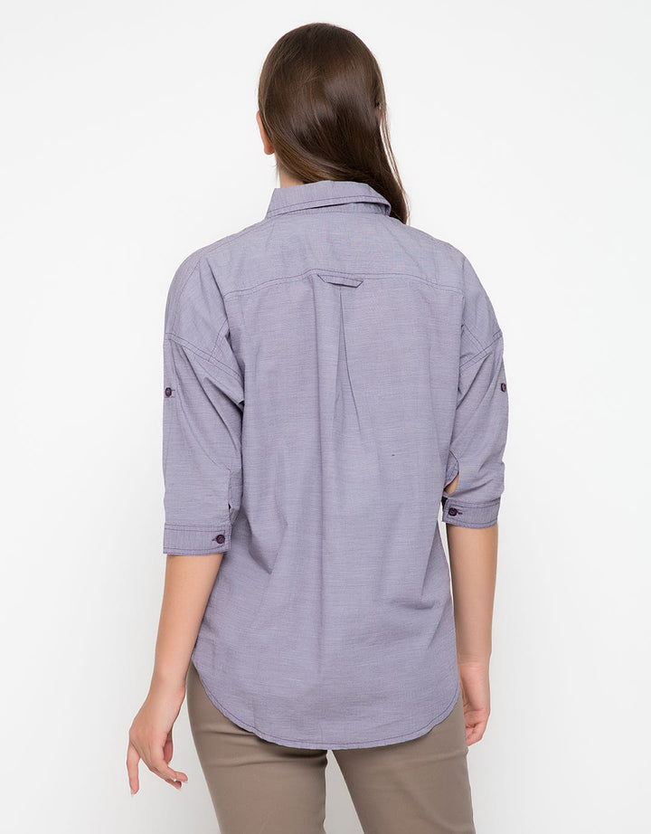 LGS Micro Stripes Print Three Quarter Sleeve Shirt