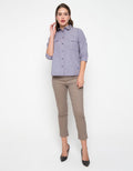 LGS Micro Stripes Print Three Quarter Sleeve Shirt