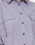 LGS Micro Stripes Print Three Quarter Sleeve Shirt