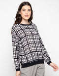 Logo Jeans Kemeja Print Block Tartan