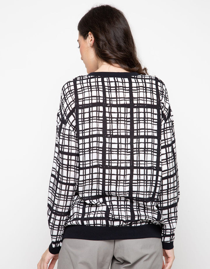 Logo Jeans Kemeja Print Block Tartan