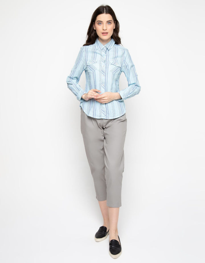 Logo Jeans Kemeja Vincy Stripe