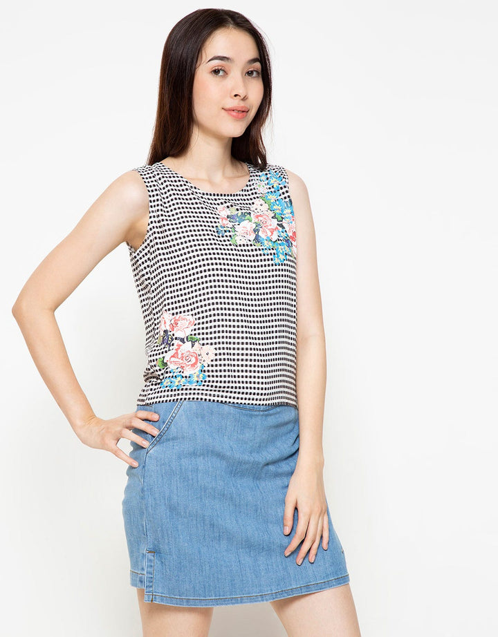 Logo Jeans Summer Sleeveless Blouse