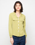 MKY Clothing Chest Pocket Long Sleeve Shirt