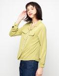 MKY Clothing Chest Pocket Long Sleeve Shirt