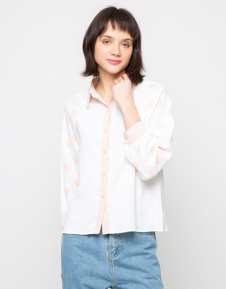 MKY Clothing Polkadot Long Sleeve Shirt