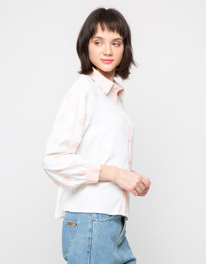 MKY Clothing Polkadot Long Sleeve Shirt