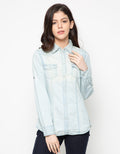 Ninety Degrees New Nd Chambray Shirt