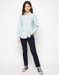 Ninety Degrees New Nd Chambray Shirt