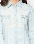 Ninety Degrees New Nd Chambray Shirt