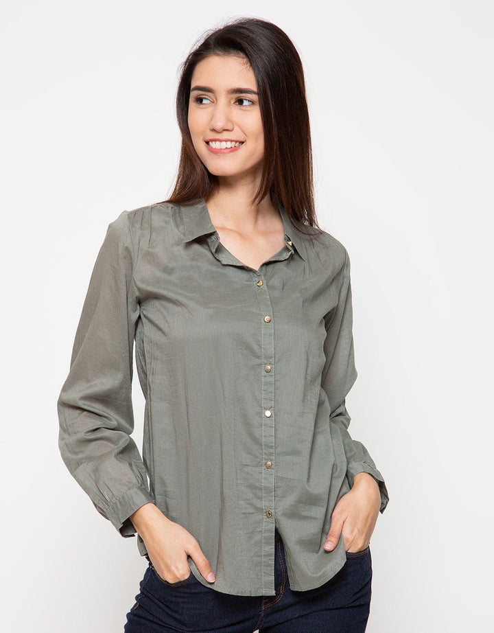 Olive Casual Shirt Logo