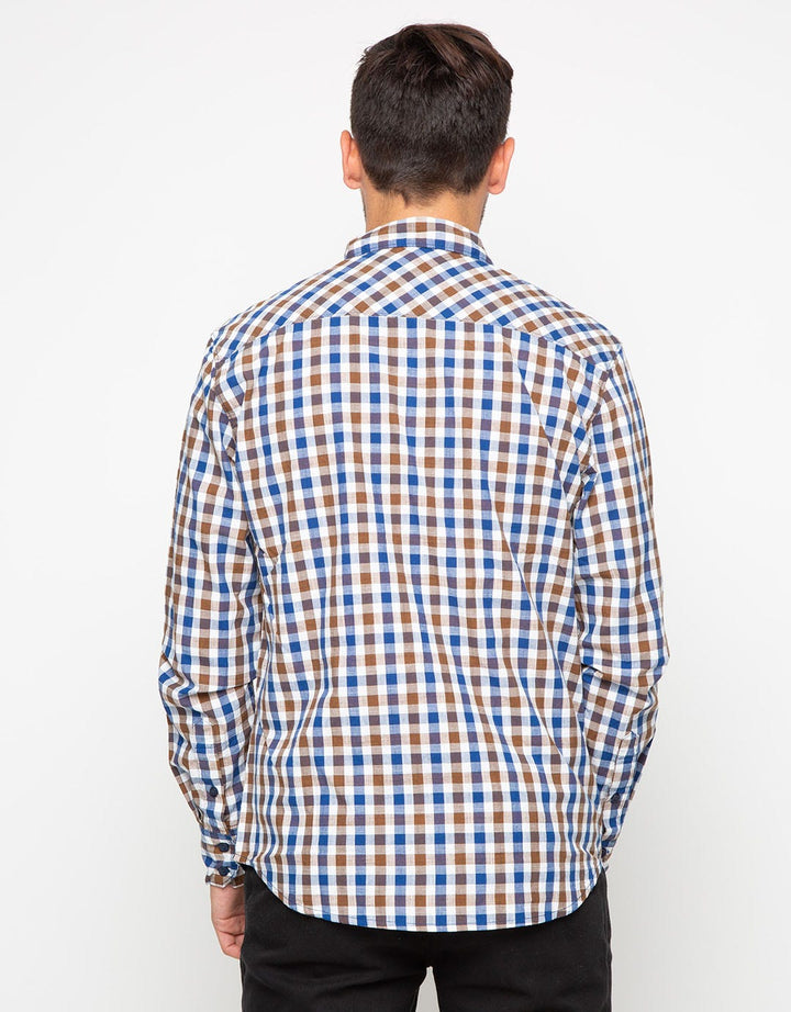 Osella Kemeja Checkered Lengan Panjang Pria