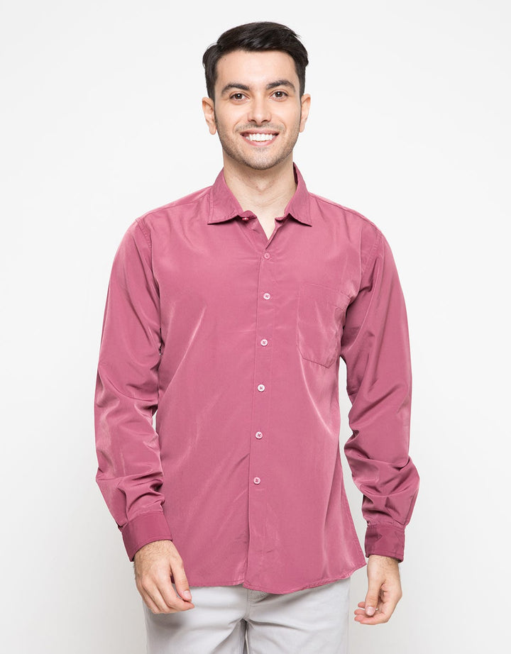 Red Cliff Kemeja Casual Lengan Panjang Polos
