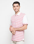 Cardinal Jeans Short Sleeve Shirt Stripes Pocket