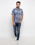 Cloth Id Kemeja Casual Print Plant