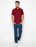 Edition Men Kemeja Pria Short Sleeve Flannel Shirt