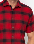 Edition Men Kemeja Pria Short Sleeve Flannel Shirt