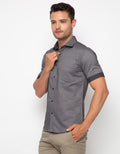 Edition Men Short Sleeve Alex Contras Stripe Woven Shirt