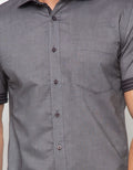 Edition Men Short Sleeve Alex Contras Stripe Woven Shirt