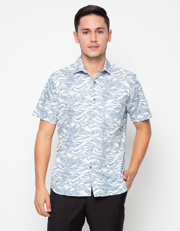 Edition Men Charles Variable Motif Short Sleeve Woven Shirt