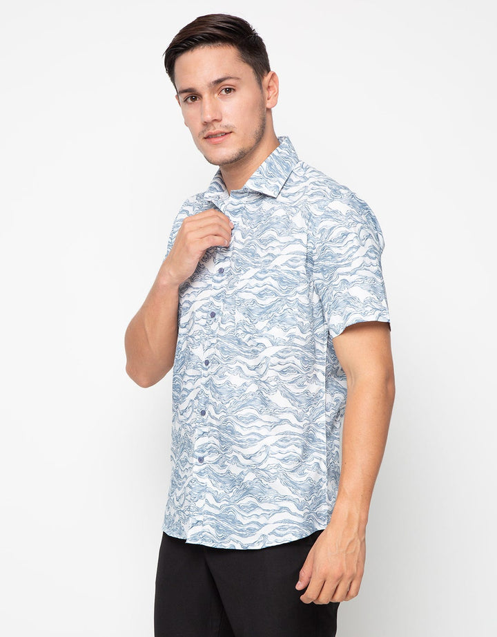 Edition Men Charles Variable Motif Short Sleeve Woven Shirt