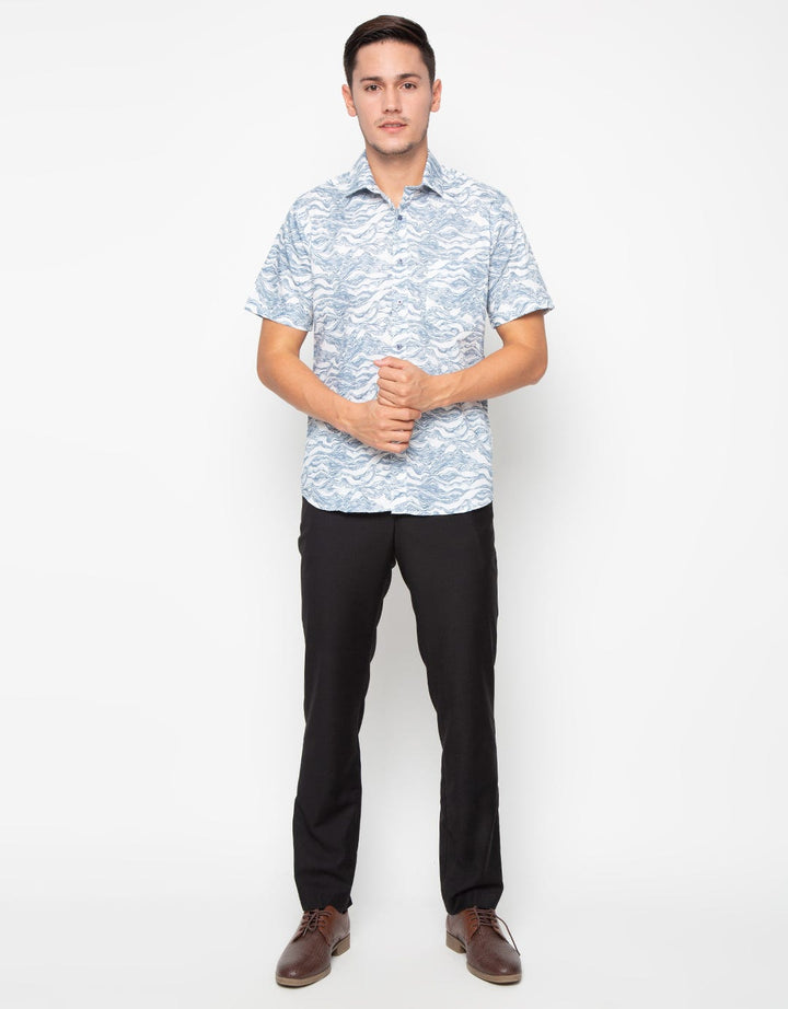 Edition Men Charles Variable Motif Short Sleeve Woven Shirt