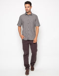 Edition Mens Collar Detailed Gingham Shirt