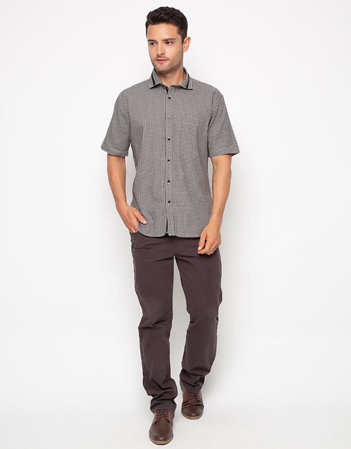 Edition Mens Collar Detailed Gingham Shirt