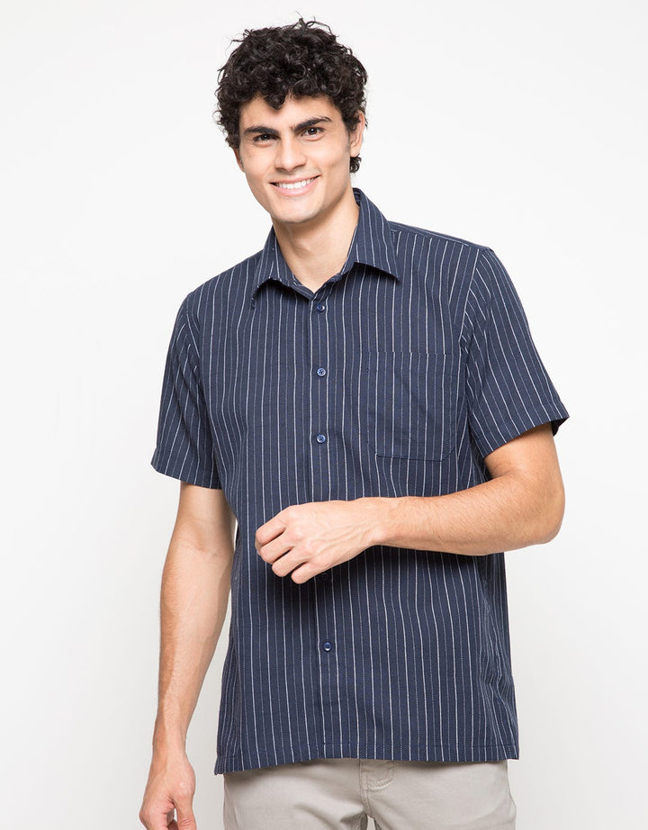 Hassenda Kemeja Wave Stripe Print
