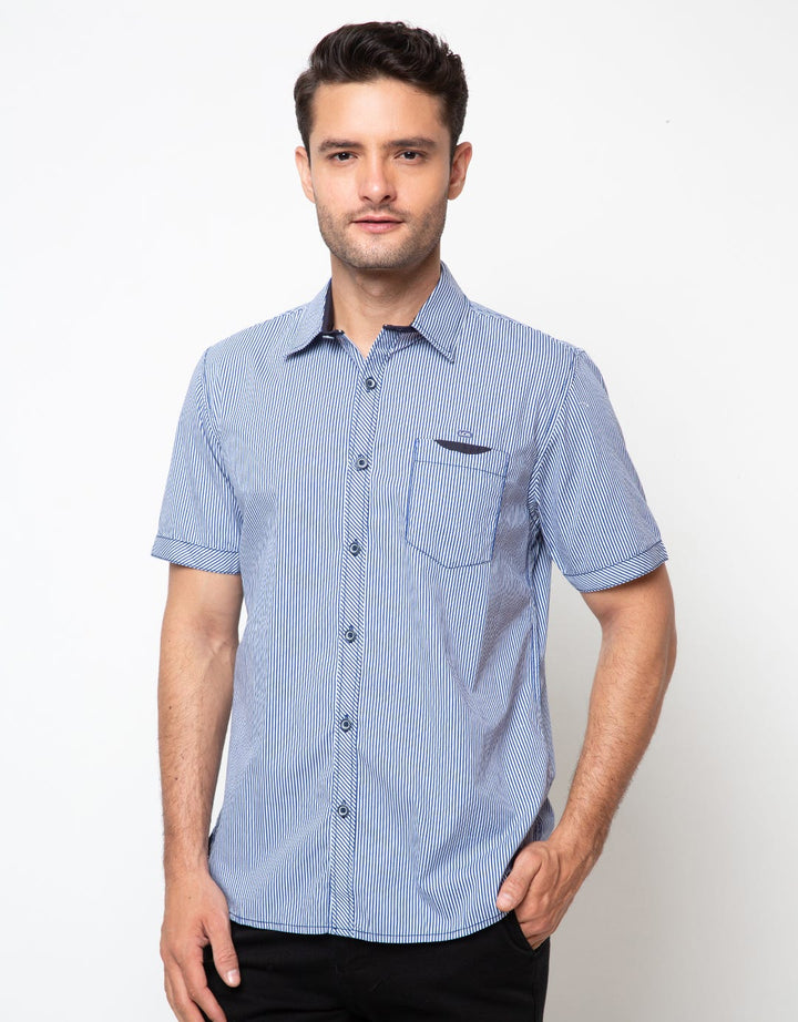 LGS Man Kemeja Motif Stripe
