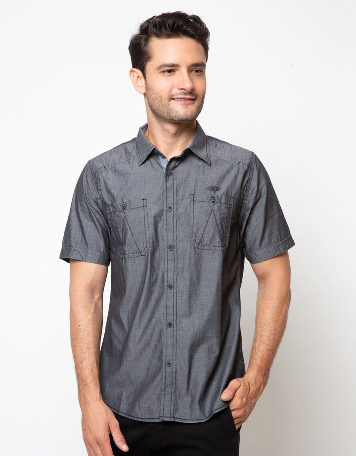 LGS Man Contrast Stitching Shirt