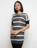 LGS Women Short Sleeve Striped T-Shirt