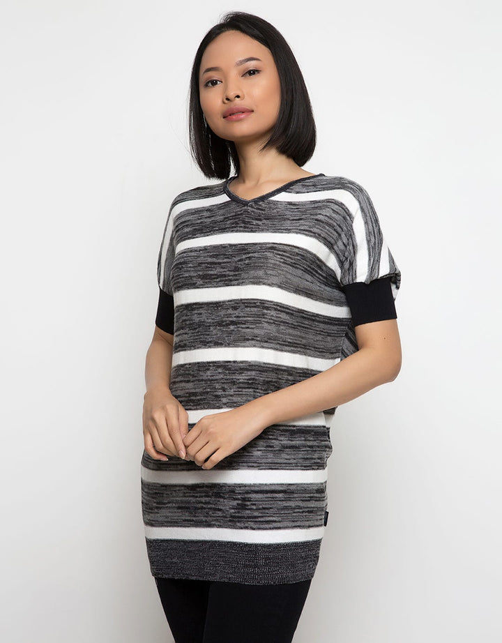 LGS Women Short Sleeve Striped T-Shirt