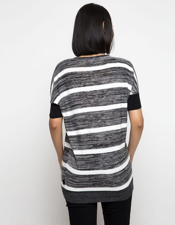LGS Women Short Sleeve Striped T-Shirt