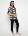 LGS Women Short Sleeve Striped T-Shirt