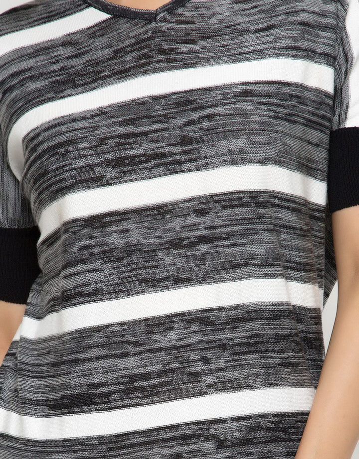 LGS Women Short Sleeve Striped T-Shirt