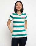 LGS Women Kaos Garis Ladies Lengan Pendek