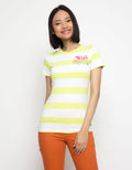 LGS Women Kaos Garis Ladies Lengan Pendek